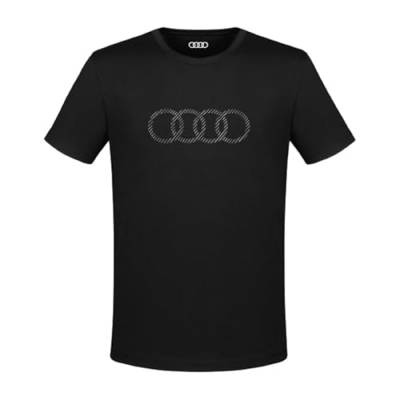 Audi T-Shirt Ringe Herren schwarz M von Audi collection