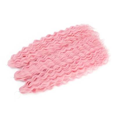 Damen Lockiges Wasser Welle Twist Häkeln Haar Synthetische Geflecht Ombre Tiefe Welle Flechten Haarverlängerung Pink 30Inch 75cm#4Pcs/Lot von Azedssw