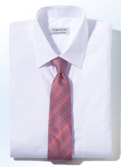 Hemd mit Kentkragen in 5 Farben und 2 Ausführungen, Länge Kurzarm, Weiss, Größe 46 von BADER