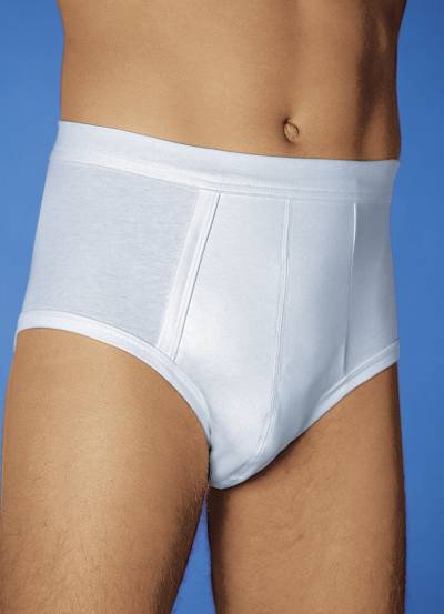 Inkontinenz-Slip für Herren, Herren-Inkontinenz-Slip, Größe 006 = Bundumfang 91-96 cm, Weiss von BADER