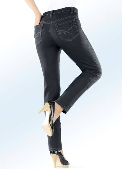 Power-Stretch-Jeans, Schwarz, Größe 38 von COSMA