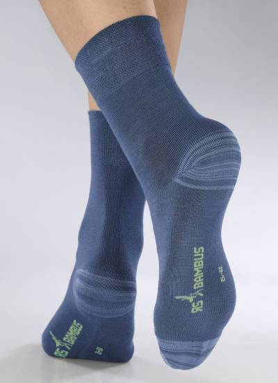 Sechserpack Socken in verschiedenen Farbstellungen, 2X Jeansblau Meliert, 2X Marine Meliert, 2X Nachtblau Meliert, Größe 2 (Schuhgr. 39-42) von BADER