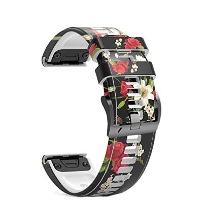 BANDKIT Sport-Silikon-Uhrenarmband für Garmin Fenix 6X 6 6S Pro 5X 5 5S Plus 3HR, einfache Passform, Schnellverschluss-Armband, Zubehör, 26mm Fenix 5X-5XPlus, Achat von BANDKIT