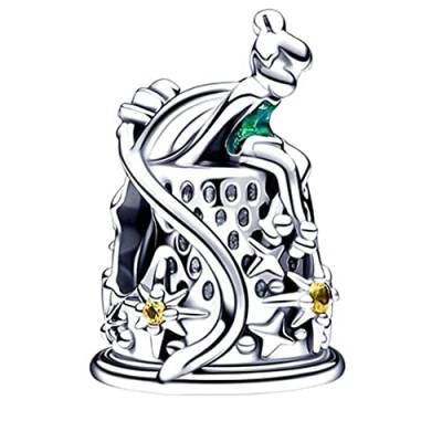 BEEUVIP Damen Tinker Bell Himmlische Fingerhut Charm Anhänger für Armband 925 Sterling Silber Geburtsstein Charms Beads passend für Armband von BEEUVIP