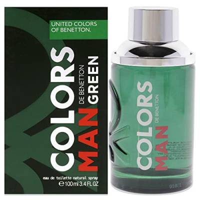 United Colors of Benetton - Green von United Colors, Eau de Toilette Spray für Männer, Holziger Duft mit Zitrusfrüchten, Bergamotte, Koriander und Vetiver - 100 ml von United Colors of Benetton