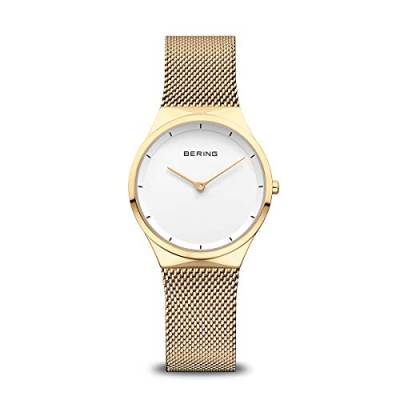 BERING Damen Uhr Quarz Movement - Classic Collection mit Edelstahl und Saphirglas 12131-XXX Armbandsuhren - Wasserdicht: 3 ATM, Gold/Gold von BERING