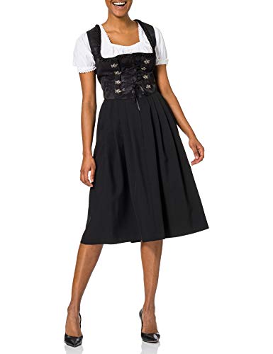 Berwin & Wolff Damen Dirndl 999005, Midi, Gr. 38, Schwarz (Schwarz 5) von Berwin & Wolff