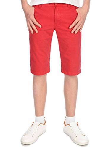 BEZLIT Kinder Kurze-Hose Jungen Chino-Shorts Capri-Shorts Bund Verstellbar Kinder-Shorts 30057 Rot 122 von BEZLIT