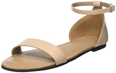 BOSS Damen Jo Flat Sandal-N Thong, Light Beige272, 41 EU von BOSS