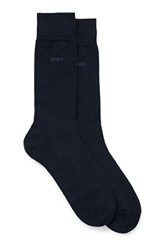 BOSS Herren 2P RS Uni CC Zweier-Pack mittelhohe Socken aus Stretch-Gewebe von BOSS