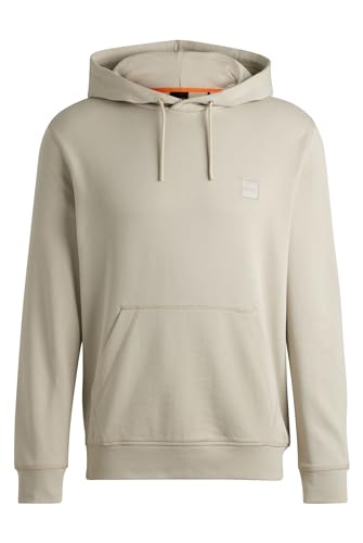 BOSS Herren Wetalk Hoodie aus Baumwoll-Terry mit Logo-Aufnäher Hellbeige M von BOSS