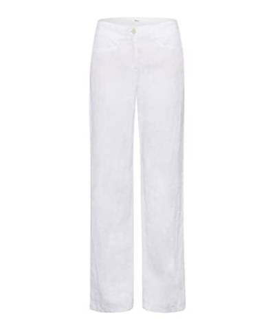 BRAX Damen Style Farina Leinenhose Hose , White 1, 31W / 32L von BRAX