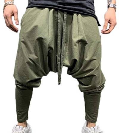 Herren leichte Baumwolle Ninja Aladdin Haremshose Hose Lose Hippie-Hose/Hose von Babao