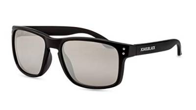 Back in Black Herren Sonnenbrille/Sportliche Sonnenbrille mit eckiger Fassung/Silber verspiegelt F2510040 von Back in Black