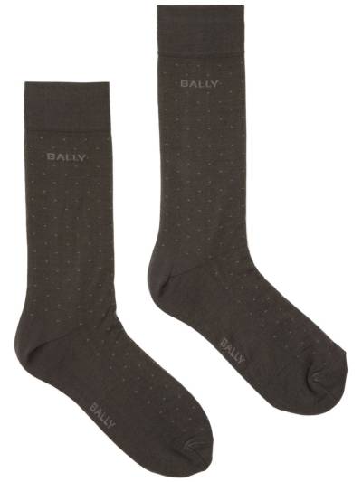 Bally Socken mit Intarsien-Punktemuster - Grau von Bally