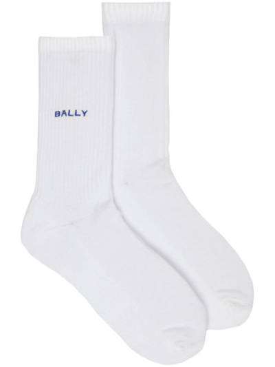 Bally Socken mit Logo-Stickerei - Weiß von Bally