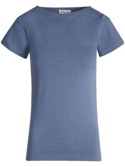 Bally T-Shirt mit Logo-Schild - Blau von Bally