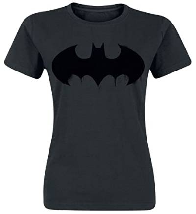Batman Logo Frauen T-Shirt schwarz M 100% Baumwolle DC Comics, Fan-Merch, Filme, Superhelden von Batman