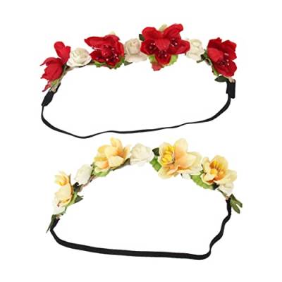 Beavorty 2st Haarband Für Kleinkinder Stirnband Kleine Babyschleifen Kopfbedeckung Braut Kleinkindkopfblume Blumenhochzeit Für Mädchen Baby- Reisen Ranke Die Blumen von Beavorty