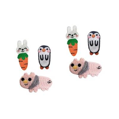 Beavorty 6 Stk Cartoon-bb-clip Aus Wolle Haarschmuck Häkeln Kind Karottenkaninchen Garn von Beavorty