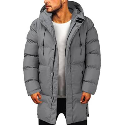 Beokeuioe Wintermantel Lange Herren Winterjacke lange steppjacke Warm Funktionsparka Gefüttert Outdoor Puffer Jacket mit Gepolstert Daunenmantel Winterparka von Beokeuioe