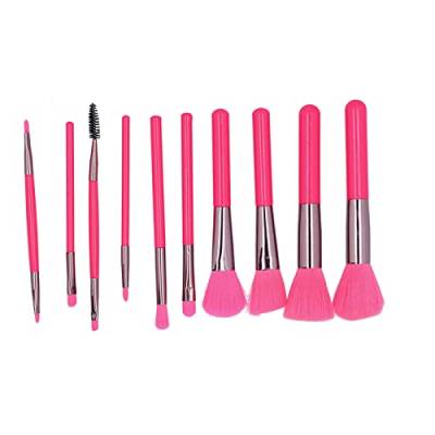 10pcs Rose Red Kosmetikpinsel Set, Make-up Pinsel Werkzeuge Weiches Haar Lose Puder Lidschatten Pinsel Make-up Tool Foundation Pinsel für Flüssiges Make-up Natürliche Färbung von Betued