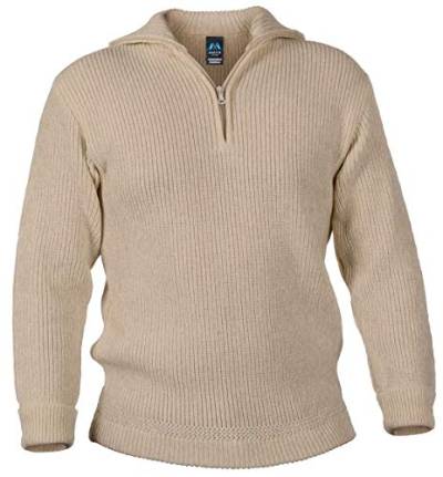 Blauer Peter - Merino Troyer - Pullover - 10 Farben, Farbe:Beigemeliert, Größe:46 von Blauer Peter