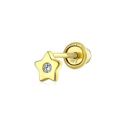 Winzige Minimalistische Echte 14K Gold Helix Knorpel Ohrläppchen Piercing Daith Celestial Usa Amerikanischen Patriotischen Rock Star 1 Stück Ohrstecker Für Frauen Teen Schraube Zurück von Bling Jewelry