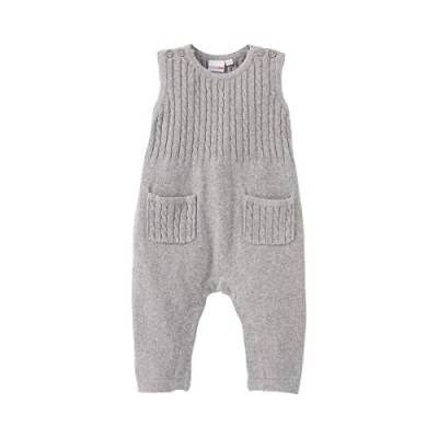 Bornino Strick-Strampler ohne Fuß - Baby-Overall mit klassischem Zopfstrickmuster & aufgesetzten Taschen - Strampelanzug mit Knöpfen von Bornino