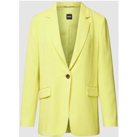 BOSS Black Women Blazer mit Reverskragen Modell 'Jocaluah' in Neon Gelb, Größe 46 von BOSS Black Women