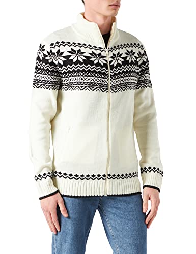 Brandit Norweger Armee Cardigan Jacke Army Pullover Winter Outdoor Winterjacke, Größe:M, Farbe:Weiß von Brandit