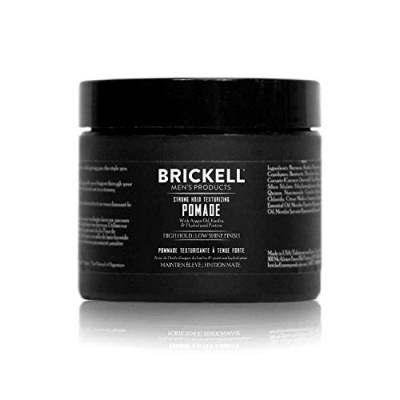 Brickell Men's Strong Hold Texturierende Pomade für Männer, natürliche und organische, biegsame Faserpomade, 59 ml, Duftgel von Brickell Men's Products
