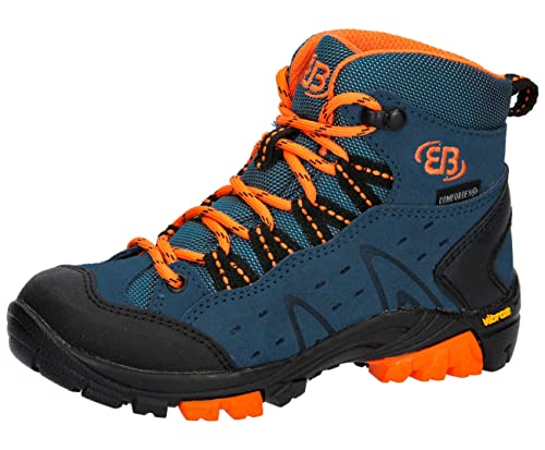 Brütting Mount Bona High Kids Trekking-& Wanderstiefel, Petrol/orange, 40 EU von Brütting