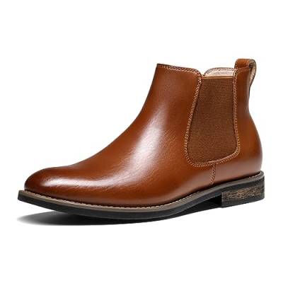 Bruno Marc Herren Chelsea Boots Leder Stiefel Stiefeletten BRAUN LEDER URBAN-06-1 Größe 48EU/14US von Bruno Marc