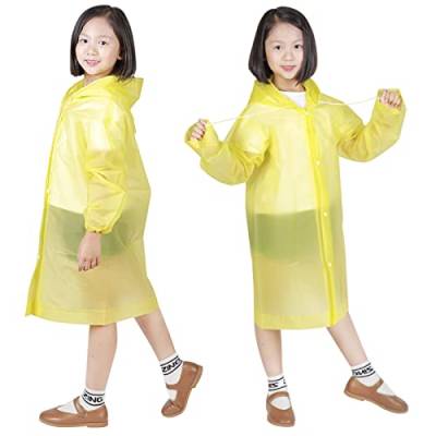 2 Stück Regenponcho,Regenmantel Wasserdicht Atmungsaktiv,EVA Regenmantel Mit Kapuze,Regenmantel Durchsichtiger Regenponcho Für Damen Herren Kinder,Wiederverwendbar Regenjacke von Bseical