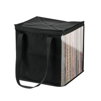 Bvizyelck Tragetasche Für Schallplatten Wasserdichtes Tasche Für Vinyl Record LPs Aufbewahrungsbox Große Kapazität DVD Aufbewahrungstaschen Tragetasche Plattenetui, Hält Bis Zu 50 Vinylalben von Bvizyelck