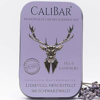 Calibar No. 6 Lavendel - Feste Handcreme - Handbalsam - Nachhaltig ohne Plastik - Für trockene und rissige Hände - Natürlicher Schutz - 36g von CALIBAR
