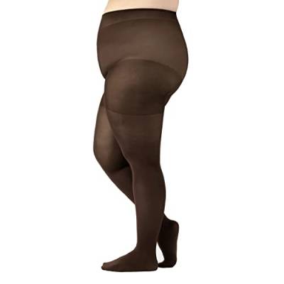 CALZITALY Blickdichte Strumpfhose Grosse Grössen, Curvy Strumpfhosen Plus Size, 60 DEN, L, XL, 2XL, 3XL, 4XL, Made in Italy (3XL, Braun) von CALZITALY