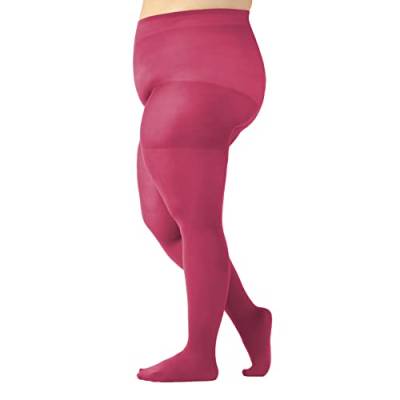 CALZITALY Blickdichte Strumpfhose Grosse Grössen, Curvy Strumpfhosen Plus Size, 60 DEN, L, XL, 2XL, 3XL, 4XL, Made in Italy (4XL, Cerice Pink) von CALZITALY