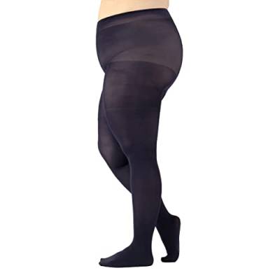 CALZITALY Blickdichte Strumpfhose Grosse Grössen, Curvy Strumpfhosen Plus Size, Schwarz, Blau, 60 DEN, L, XL, XXL, Made in Italy (3XL, Blau) von CALZITALY