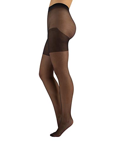 CALZITALY Curvy Blickdichte Strumpfhose große Größen für den Alltag | Schwarz, Hautfarbe | L, XL, 2XL, 3XL, 4XL | 40 DEN | Made in Italy (2XL, Schwarz) von CALZITALY