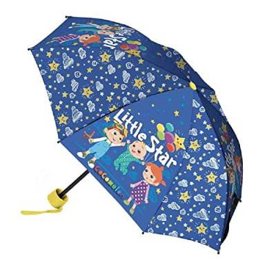 CARTOON Faltbarer Regenschirm für Kinder, winddicht, 8 Speichen aus Fiberglas, verschließbar, Cocomelon von CARTOON