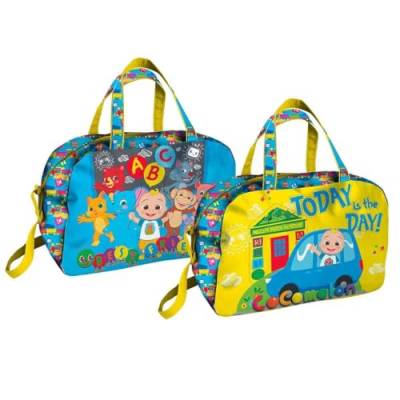 Kinder Reisetasche C0comelon JJ Tasche mit Griffen und verstellbarem Schultergurt Fitnessstudio Freizeit, gelb, gym tasche von CARTOON