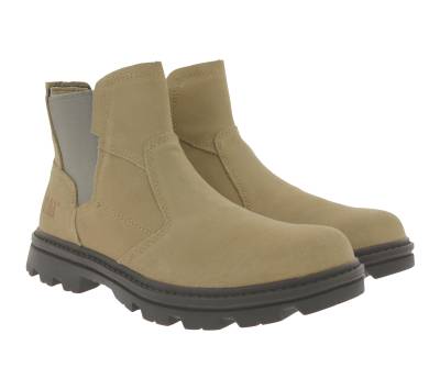 CATERPILLAR Practitioner Starfish Herren Wildleder-Stiefel mit hoher Sohle Chelsea-Boots P725200 Beige von CATERPILLAR