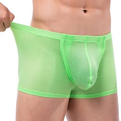 CCOOfhhc Retroshorts Herren Durchsichtig Boxershort Netz Durchsichtige Boxerbriefs Höschen Low Rise Unterwäsche Nähte Einfarbig Nachtwäsche Baumwolle Mesh Hipster Sexy Unterhosen für Männer von CCOOfhhc