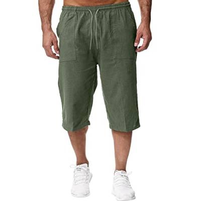 CEWIFO Herren hosenträger Leinenhose Herren 3XL Arbeitshosen männer Sommer Rad Unterhosen männer Arbeitshosen männer kurz Stretch Chinesischer Stil Anzug Hosen für Herren von CEWIFO