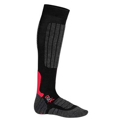 CFLEX Damen und Herren Ski- und Snowboard Socken (1 Paar) Kniestrümpfe - Schwarz-Rot 39-42 von CFLEX