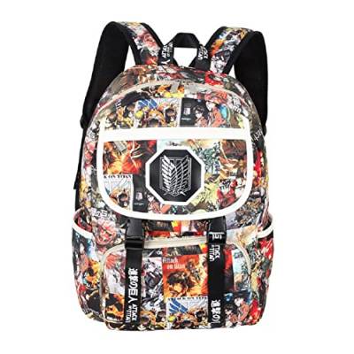 CHENMA AOT Attack on Titan Anime Kind Jungen Cosplay College Rucksack Backpack Schultasche Büchertasche Laptop Bag Daypack Schultertasche von CHENMA