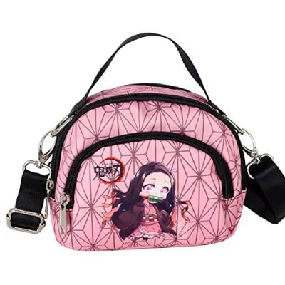 CHENMA Damen Anime Handtasche Umhängetasche Crossbody Abendtasche Citytasche Schultertasche Handbag mit breitem Schultergurt DS Rosa von CHENMA