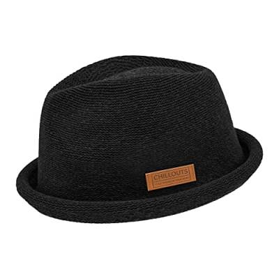 CHILLOUTS quetschbarer Verstellbarer Sommerhut - Pork Pie Tocoa Hat - Herren schwarz S-M von CHILLOUTS